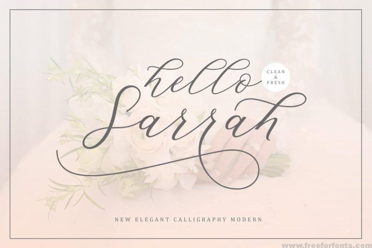 Hello Sarrah Script Font Free Download