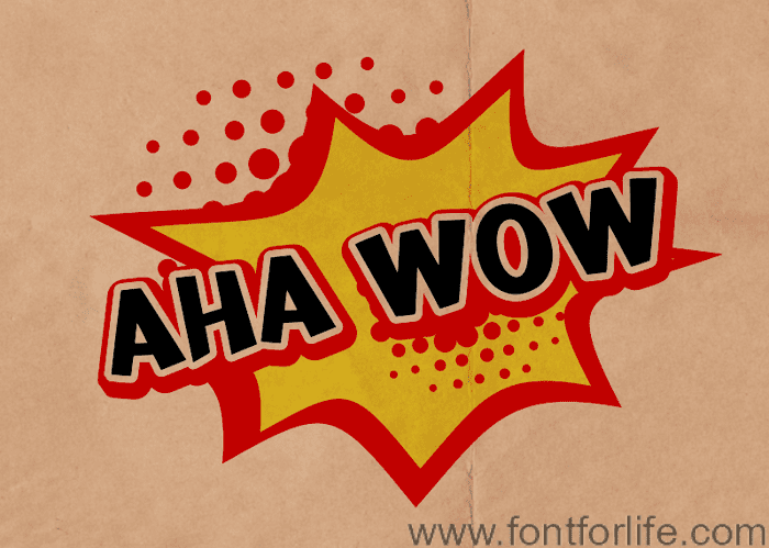 a Aha Wow Font