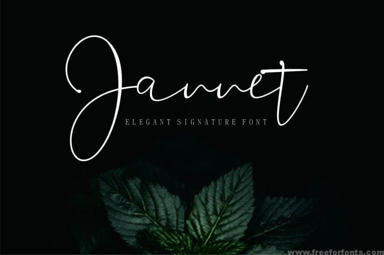 Jannet Signature Font Free Download
