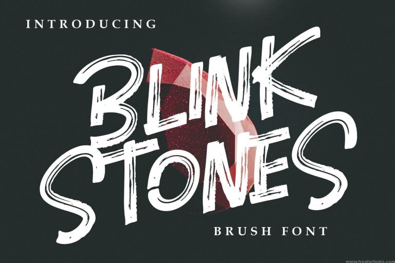 Blink Stones Brush Font Free Download