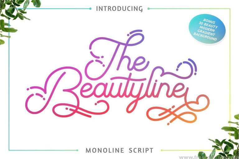 The Beautyline Script Font Free Download