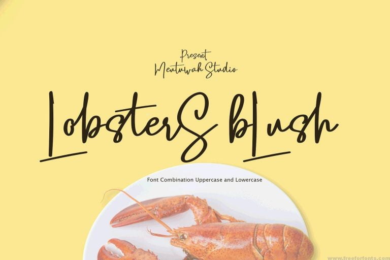 Lobsters Blush Script Font Free Download