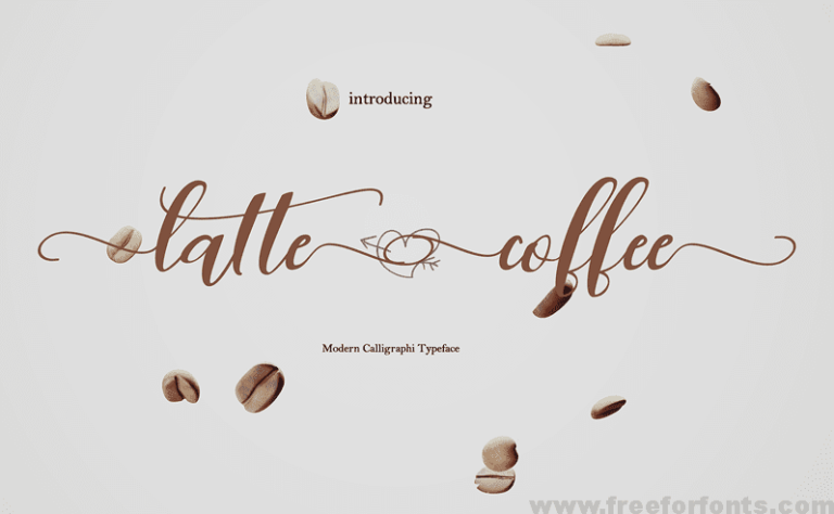 Latte Coffee Font Free Download