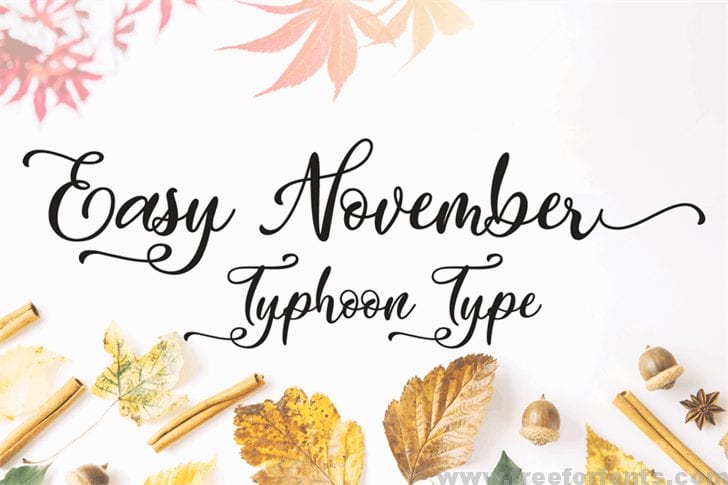 Easy November font