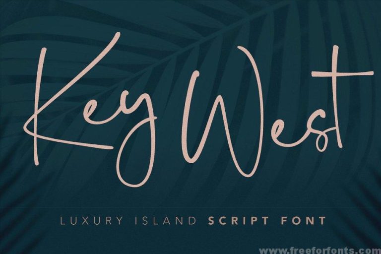 Key West Script Font with Extra Font