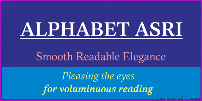 Alphabet Asri Font