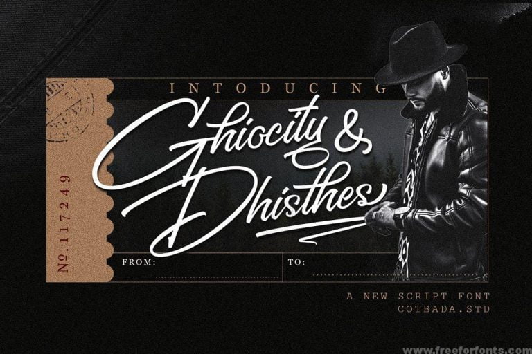 Ghiocity and Dhisthes Font Script