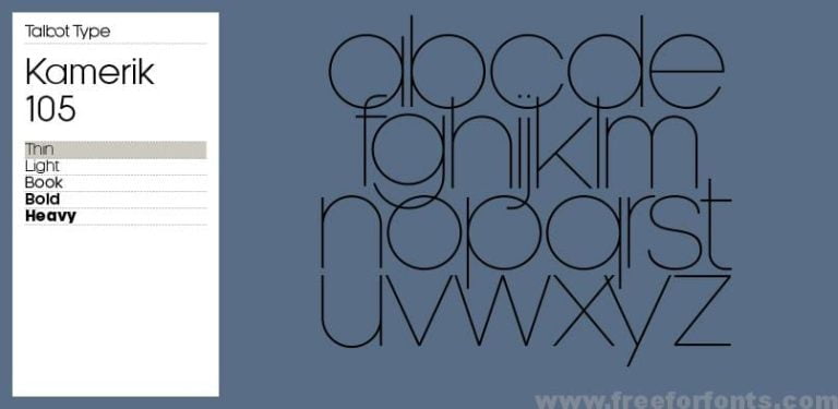 Kamerik 105 Font Family