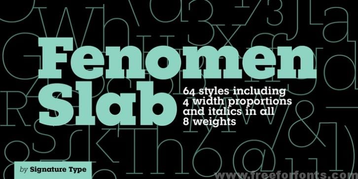 Fenomen Slab Font Family