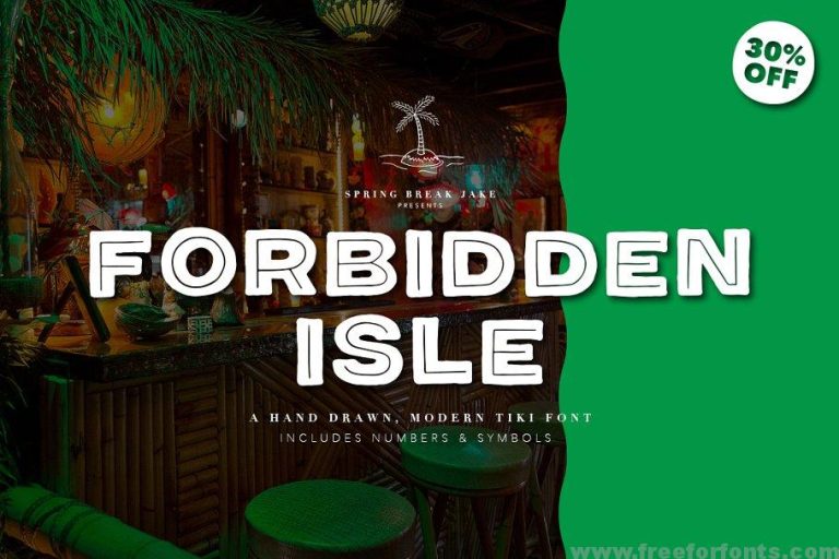 Forbidden Isle Tiki Font
