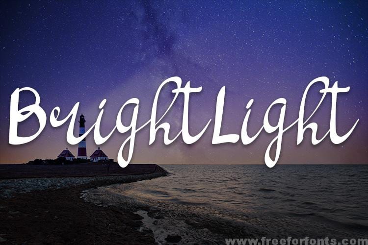 Bright Light Script Handwritten Font
