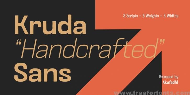 Kruda Handcrafted Sans Font Family