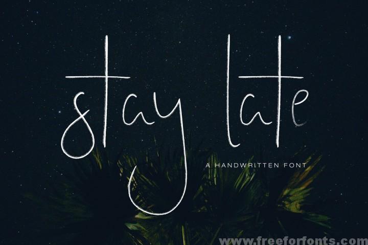 Stay Late – A Handwritten Font