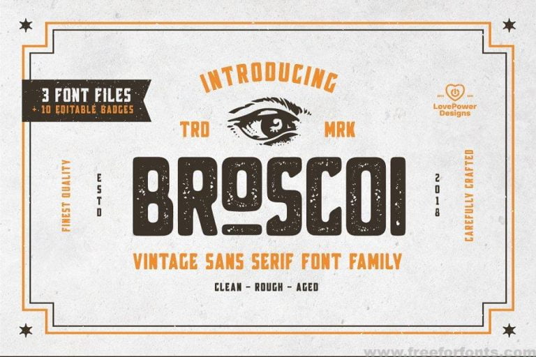Broscoi – Vintage Font Family