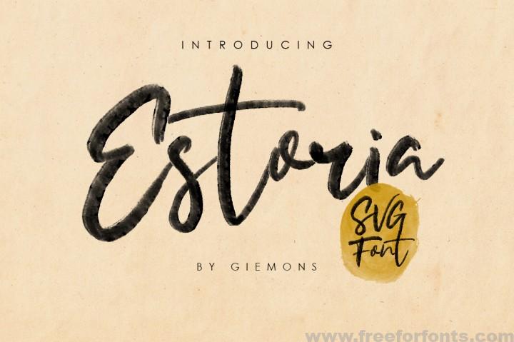 Estoria Script – SVG Font