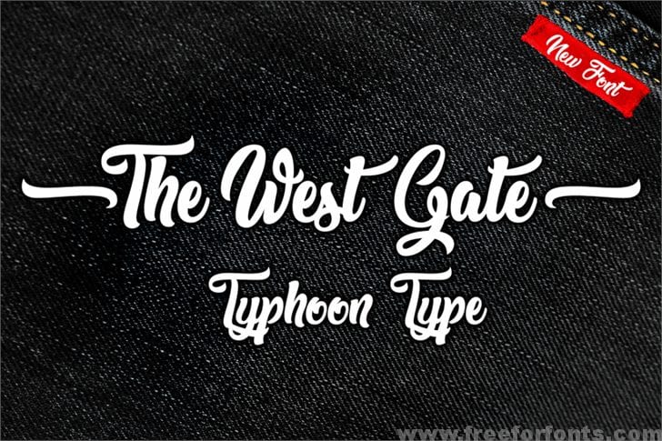The West Gate font