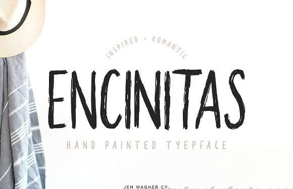 Encinitas Hand Painted Typeface Font