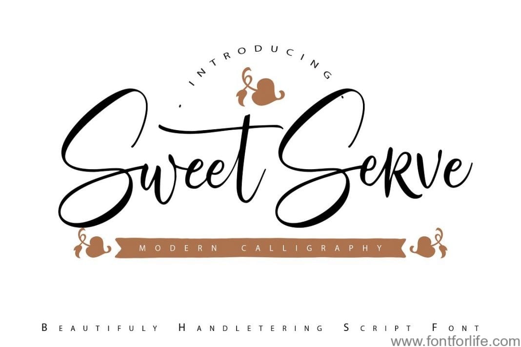 SweetServe Modern Calligraphy Font