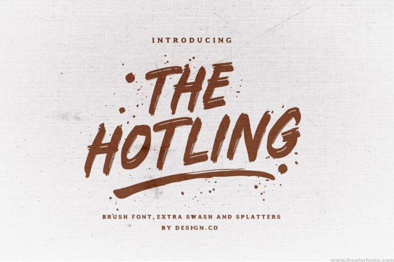 The Hotling Brush Font (Extras)