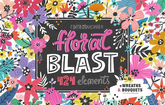 Floral Blast: 400+ Elements Free Download