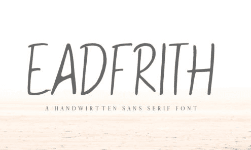 Eadfrith Handwirtten Sans Serif Font