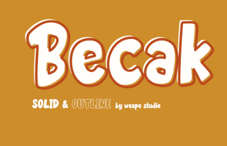 Becak - Solid & Outline Font