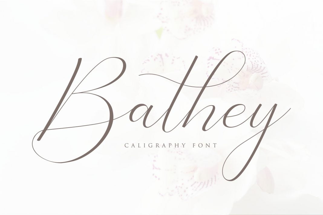 Bathey Calligraphy Font
