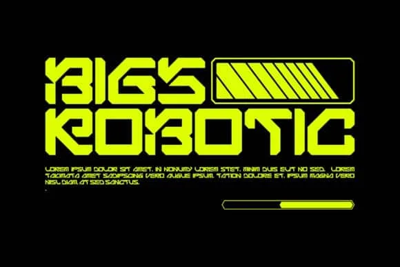 Bigs Robotic Font