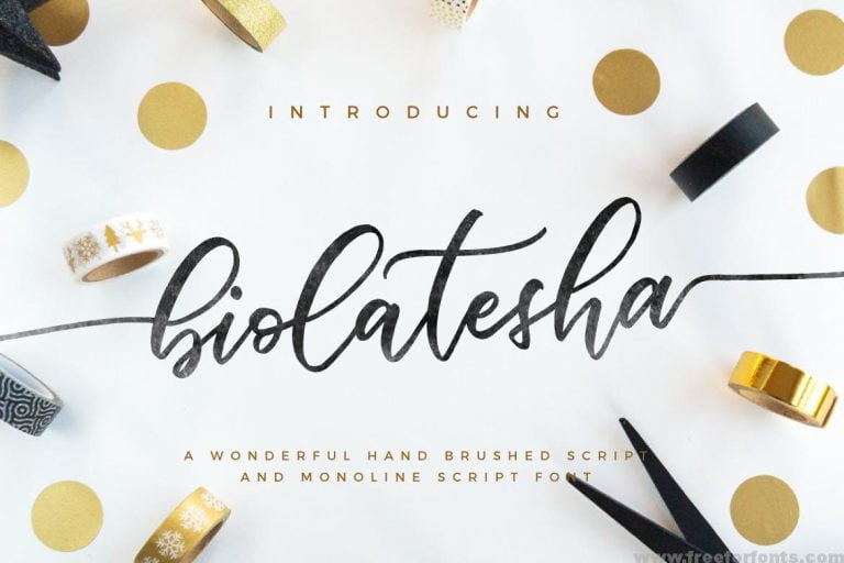 biolatesha Font Free Download