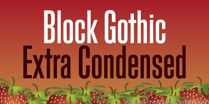 Block Gothic Font Free Download