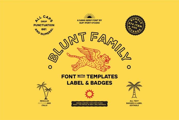 Blunt Family Font