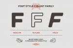 Blunt Family Font Blunt Family Font