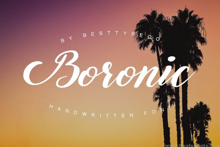 Boronic Script Font Free Download
