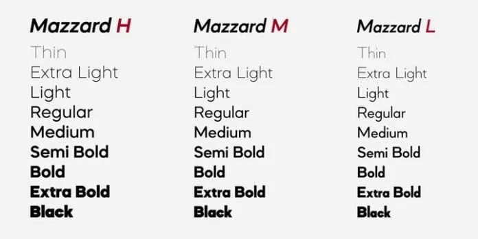 Mazzard Font