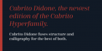 Cabrito Didone Font Family