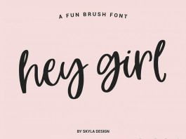 A Fun, Modern Brush Font, Hey Girl Free Download