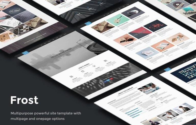 Frost – Multipurpose Responsive One Page