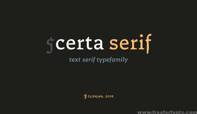 Certa Serif Fonts Free Download
