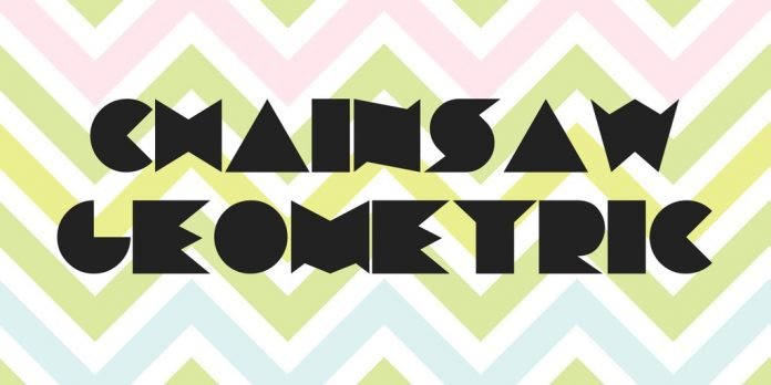Chainsaw Geometric Font