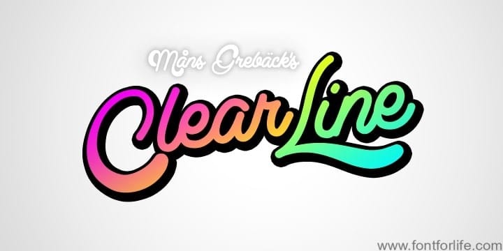 clear line font