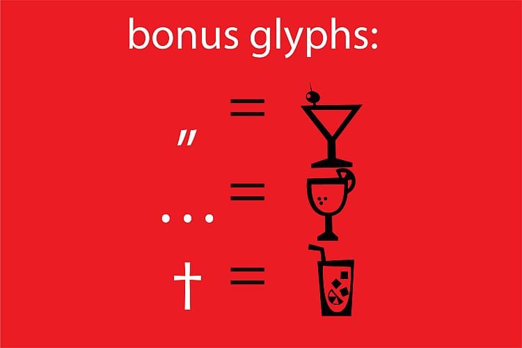 Cocktail Shaker Font