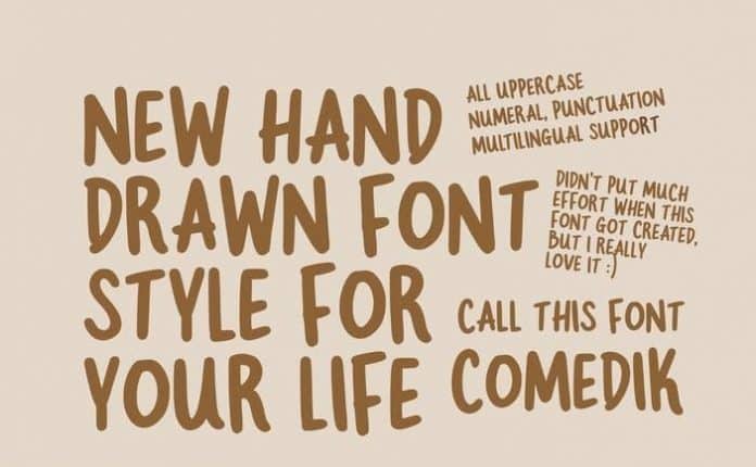 comedik-hand-drawn-playful Font