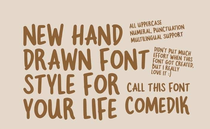 comedik-hand-drawn-playful Font