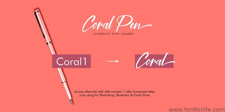 Coral Pen Font