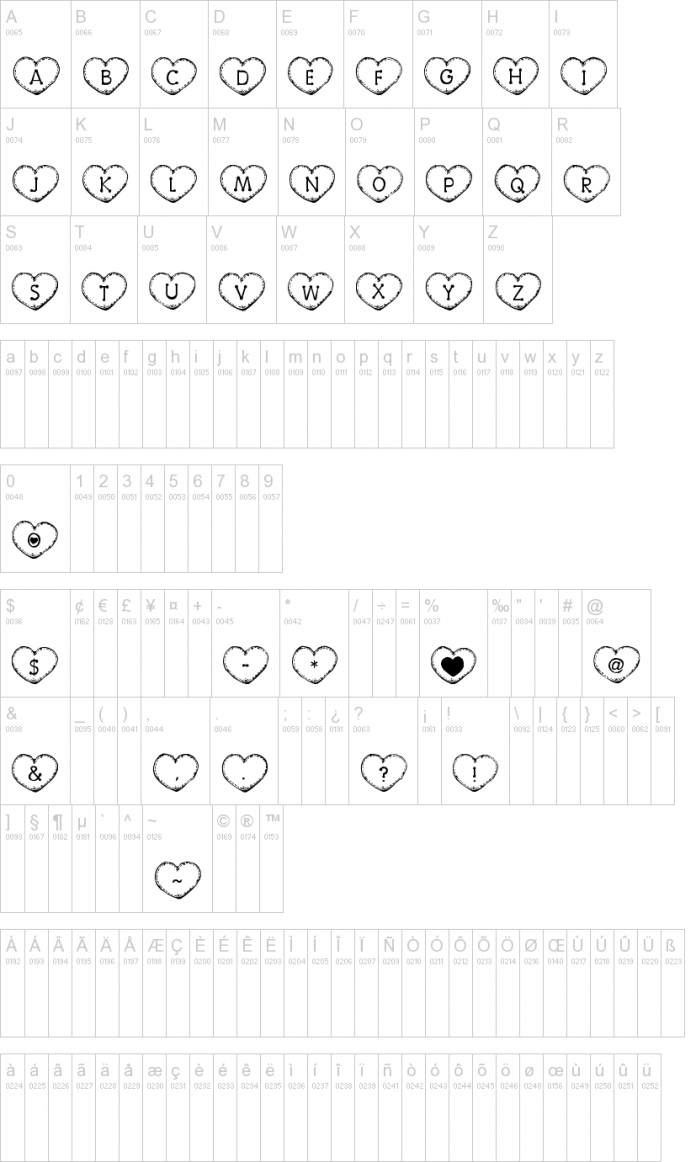 Country Hearts Font
