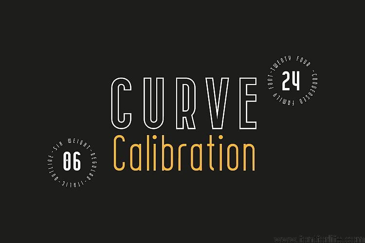 CURVE Calibration Font Family