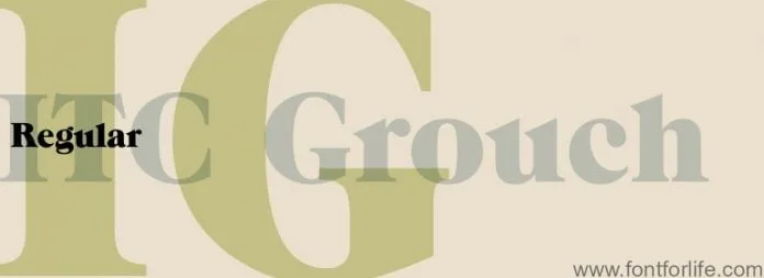 ITC Grouch Font