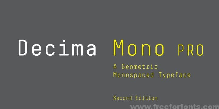 Decima Mono Pro Font Family Free Download