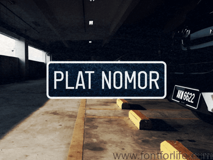 Plat Nomor Font