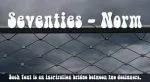 Seventies Norm Laser Font